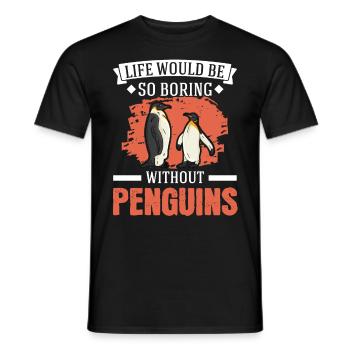 Penguin Gift Penguin - Men's T-Shirt - black - Front - AI Model Male 178 light (178cm)