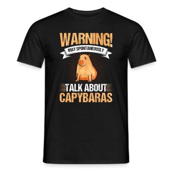 May spontaneously talk about Capybaras - Männer T-Shirt - Schwarz - Vorne - AI Model Male 178 light (178cm)