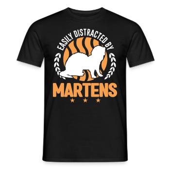 Facilement distrait par Martens Marder - T-shirt homme - noir - Devant - AI Model Male 178 light (178cm)