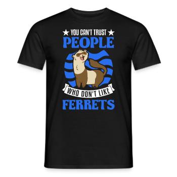 Ferret Lover Ferret Cadeau - T-shirt homme - noir - Devant - AI Model Male 178 light (178cm)