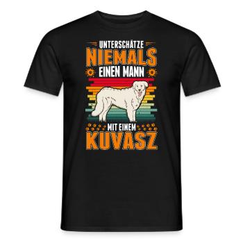 Kuvasz Mann Ungarischer Kuvasz - Männer T-Shirt - Schwarz - Vorne - AI Model Male 178 light (178cm)