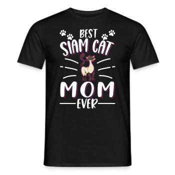 Siamkatze Mama Siam Cat Mom Siamesische Katze - Männer T-Shirt - Schwarz - Vorne - AI Model Male 178 light (178cm)