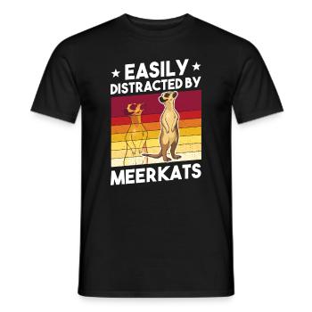 Suricate Cadeau Suricate Suricate - T-shirt homme - noir - Devant - AI Model Male 178 light (178cm)