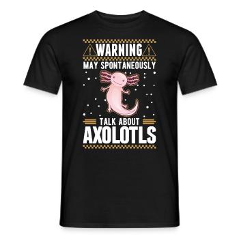 Axolotl Gift Tail Lurch - Men's T-Shirt - black - Front - AI Model Male 178 light (178cm)