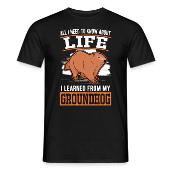 Murmeltier Groundhog Day Marmot Woodchuck - Männer T-Shirt - Schwarz - Vorne - AI Model Male 178 light (178cm)
