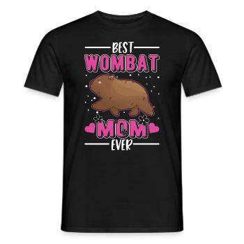 Best Wombat Mom Ever - Men's T-Shirt - black - Front - AI Model Male 178 light (178cm)