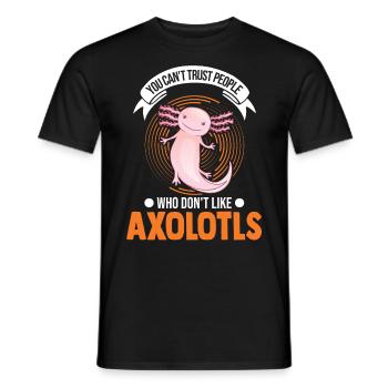 Axolotl Gift Tail Lurch Axolotl - Men's T-Shirt - black - Front - AI Model Male 178 light (178cm)