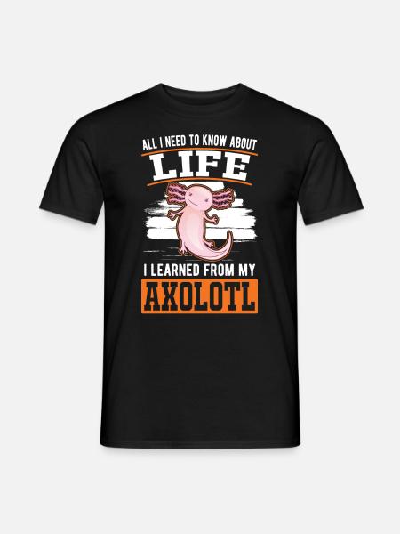 Axolotl Cadeau Queue Lurch - T-shirt homme - noir