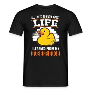Canard en caoutchouc Amateurs Canard grinçant Canard baignant Canard - T-shirt homme - noir - Devant - AI Model Male 178 light (178cm)
