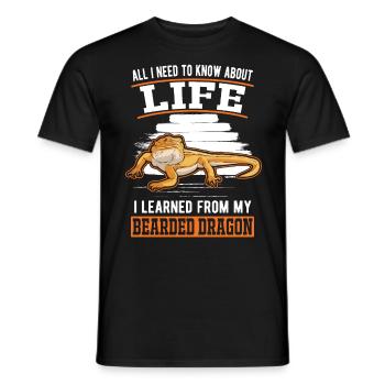 Bartagame Dragon barbu - T-shirt homme - noir - Devant - AI Model Male 178 light (178cm)