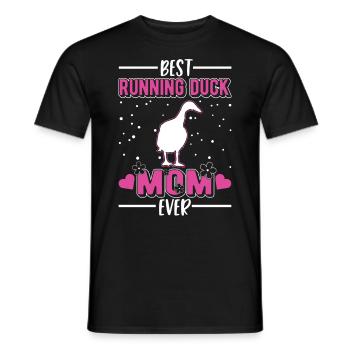 Best Running Duck Mom Ever Laufente - Men's T-Shirt - black - Front - AI Model Male 178 light (178cm)
