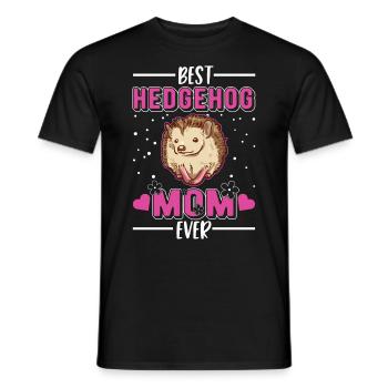 Best Hedgehog Mom Ever Igel Mama Stacheligel - Männer T-Shirt - Schwarz - Vorne - AI Model Male 178 light (178cm)