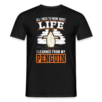 Pingouin Cadeau Pingouin - T-shirt homme - noir - Devant - AI Model Male 178 light (178cm)