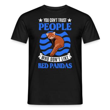 Red Panda Gift Cat Bear - Men's T-Shirt - black - Front - AI Model Male 178 light (178cm)