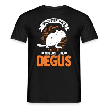 Vous ne pouvez pas faire confiance aux gens qui n’aiment pas Degus - T-shirt homme - noir - Devant - AI Model Male 178 light (178cm)