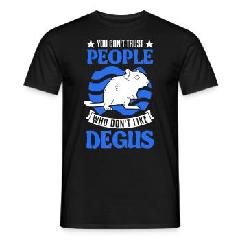 Vous ne pouvez pas faire confiance aux gens qui n’aiment pas Degus - T-shirt homme - noir - Devant - AI Model Male 178 light (178cm)