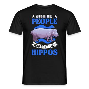 Hippo Lover Hippo Hippo Hippo - Men's T-Shirt - black - Front - AI Model Male 178 light (178cm)
