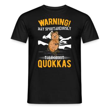 Peut parler spontanément de Quokkas - T-shirt homme - noir - Devant - AI Model Male 178 light (178cm)