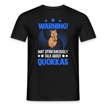 May spontaneously talk about Quokkas - Men's T-Shirt - black - Front - AI Model Male 178 light (178cm)