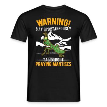 Gottesanbeterin Mantis Fangschrecke - Männer T-Shirt - Schwarz - Vorne - AI Model Male 178 light (178cm)