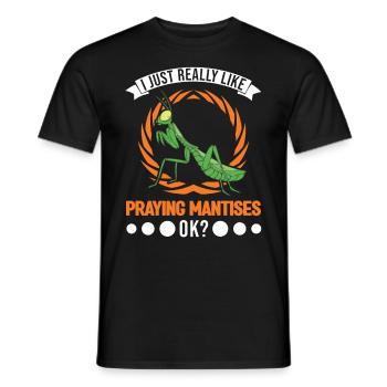 Praying Mantis Gift Mantis Mantis Mantis Fangschrecke - Men's T-Shirt - black - Front - AI Model Male 178 light (178cm)