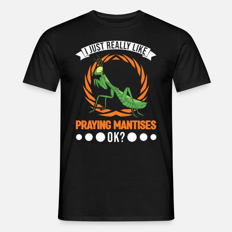 Gottesanbeterin Geschenk Mantis Fangschrecke - Männer T-Shirt - Schwarz