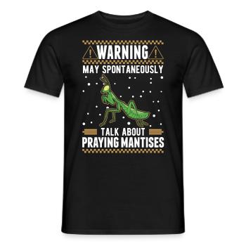 Gottesanbeterin Mantis Fangschrecke - Männer T-Shirt - Schwarz - Vorne - AI Model Male 178 light (178cm)