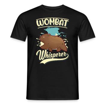 Wombat Flüsterer - Männer T-Shirt - Schwarz - Vorne - AI Model Male 178 light (178cm)