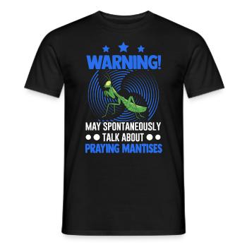 Gottesanbeterin Mantis Fangschrecke - Männer T-Shirt - Schwarz - Vorne - AI Model Male 178 light (178cm)