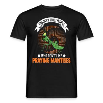Praying Mantis Gift Mantis Mantis Mantis Fangschrecke - Men's T-Shirt - black - Front - AI Model Male 178 light (178cm)