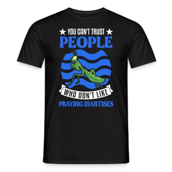 Praying Mantis Gift Mantis Mantis Mantis Fangschrecke - Men's T-Shirt - black - Front - AI Model Male 178 light (178cm)