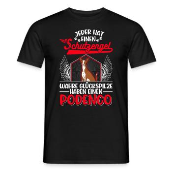 Podenco Schutzengel Spanischer Windhund Podenco - Männer T-Shirt - Schwarz - Vorne - AI Model Male 178 light (178cm)