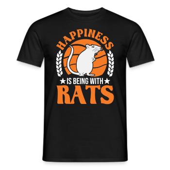 Rat Luck Rat Owner Domestic Rat - Men's T-Shirt - black - Front - AI Model Male 178 light (178cm)