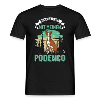Podenco Spanischer Windhund Ibizan Hound - Männer T-Shirt - Schwarz - Vorne - AI Model Male 178 light (178cm)