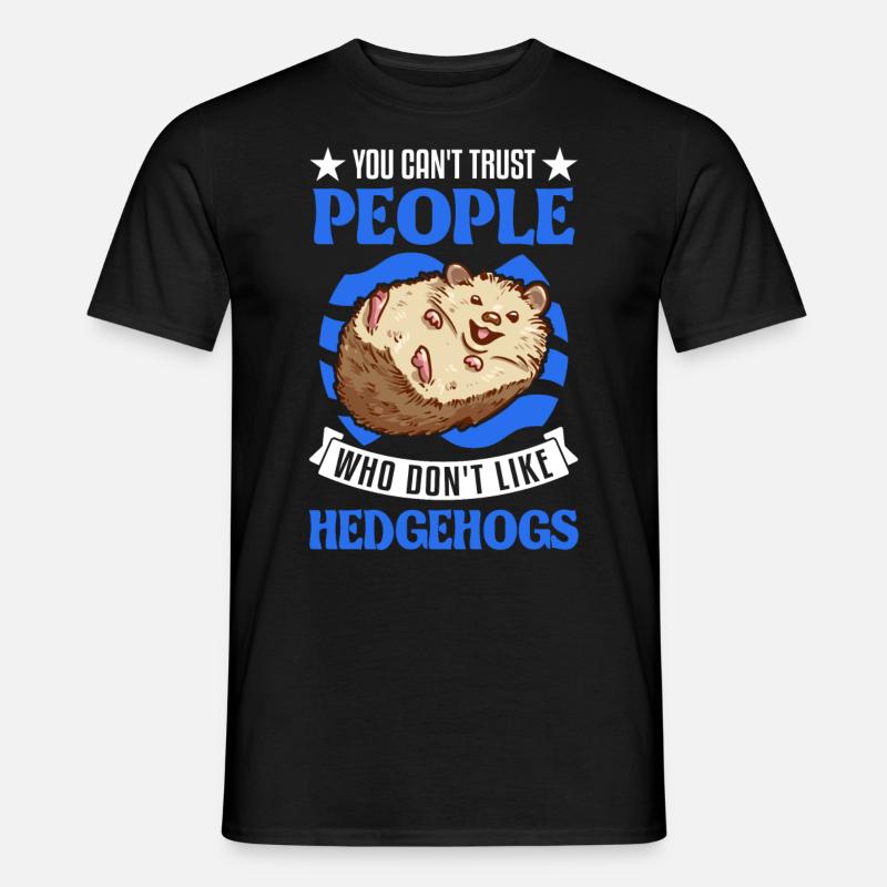 Igel Geschenk Stacheligel - Männer T-Shirt - Schwarz