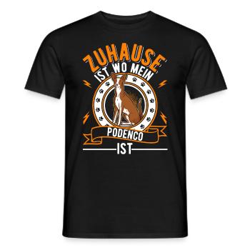 Zuhause ist wo mein Podenco ist Ibizan Hound - Männer T-Shirt - Schwarz - Vorne - AI Model Male 178 light (178cm)