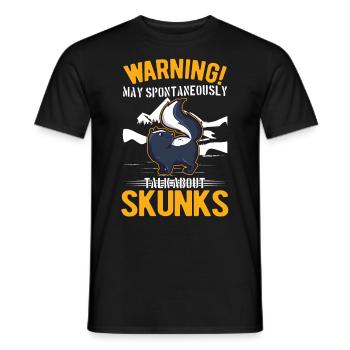 Warnung Stinktier Besitzer Skunk - Männer T-Shirt - Schwarz - Vorne - AI Model Male 178 light (178cm)