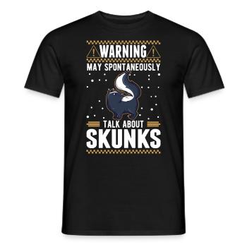 Warnung Stinktier Besitzer Skunk - Männer T-Shirt - Schwarz - Vorne - AI Model Male 178 light (178cm)