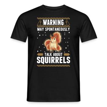 Avertissement Écureuil Gris Écureuil - T-shirt homme - noir - Devant - AI Model Male 178 light (178cm)