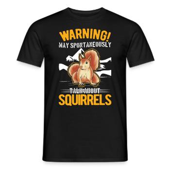 Avertissement Écureuil Gris Écureuil - T-shirt homme - noir - Devant - AI Model Male 178 light (178cm)