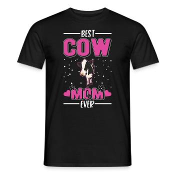 Meilleure maman de vache jamais vache maman agriculteur - T-shirt homme - noir - Devant - AI Model Male 178 light (178cm)