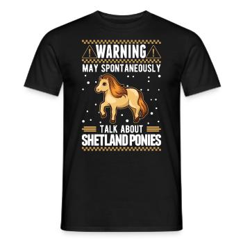 May spontaneously talk about Shetland Ponies - Männer T-Shirt - Schwarz - Vorne - AI Model Male 178 light (178cm)