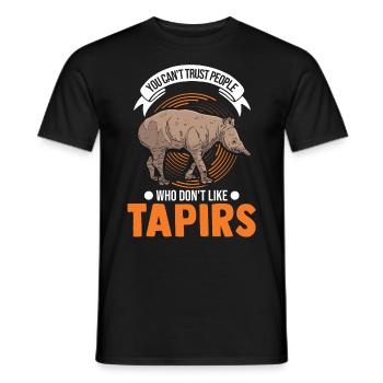 Tapir Flachlandtapir Tapirdae Tapir - Männer T-Shirt - Schwarz - Vorne - AI Model Male 178 light (178cm)