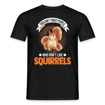 Cadeau Écureuil Gris Écureuil - T-shirt homme - noir - Devant - AI Model Male 178 light (178cm)