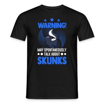Warnung Stinktier Besitzer Skunk - Männer T-Shirt - Schwarz - Vorne - AI Model Male 178 light (178cm)