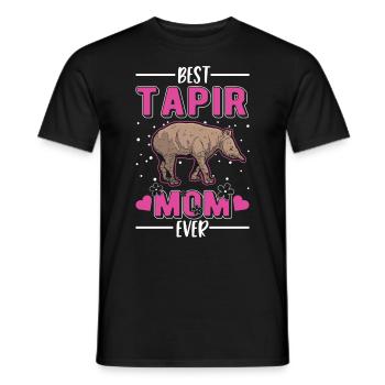 Best Tapir Mom Ever - Männer T-Shirt - Schwarz - Vorne - AI Model Male 178 light (178cm)
