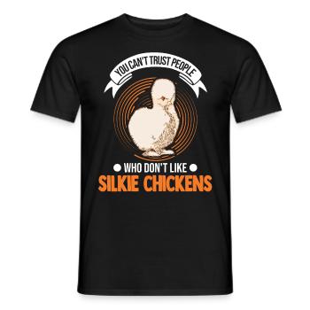 Silk Chicken Gift Silkie Chicken - Men's T-Shirt - black - Front - AI Model Male 178 light (178cm)