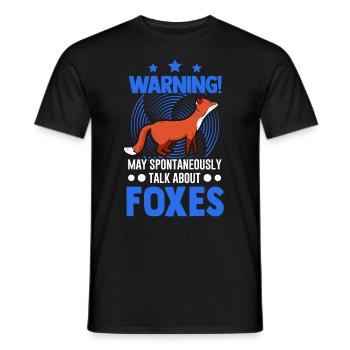 Avertissement Fox Gift Arctic Fox Redfucks - T-shirt homme - noir - Devant - AI Model Male 178 light (178cm)