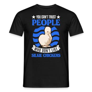 Silk Chicken Gift Silkie Chicken - Men's T-Shirt - black - Front - AI Model Male 178 light (178cm)