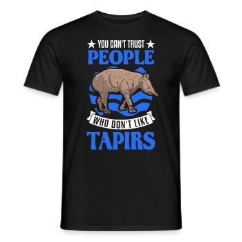 Tapir Flachlandtapir Tapirdae Tapir - Männer T-Shirt - Schwarz - Vorne - AI Model Male 178 light (178cm)